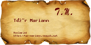 Tér Mariann névjegykártya